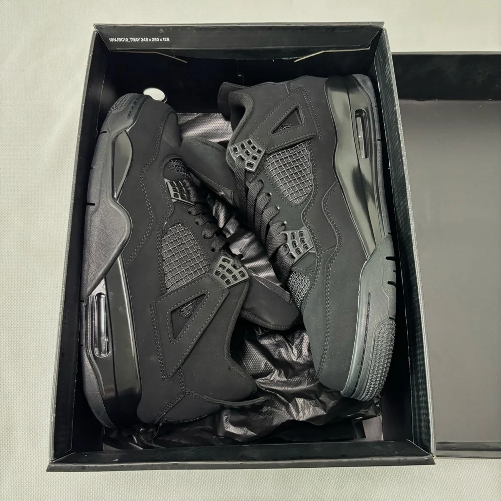 Jordan 4 Retro Black Cat 2020 -Men’s Classic Athletic Sneakers Shoes - Picture 5 of 5